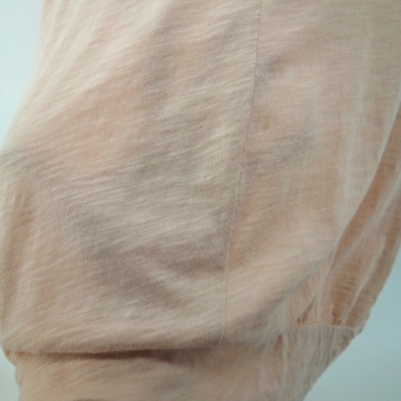 LC Lauren Conrad Pima Cotton Blend Blush Pink Beaded Flower Top M - Picture 8 of 11